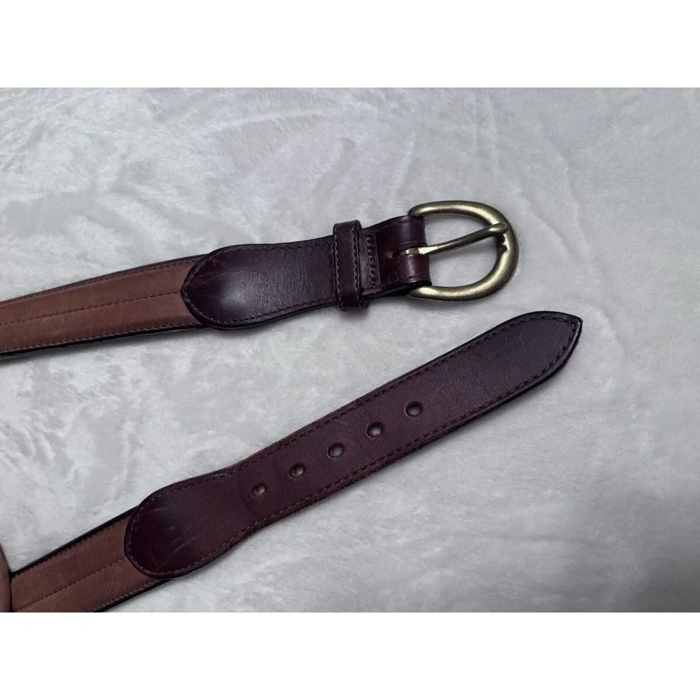 Vintage 90's Eddie Bauer Genuine Leather Belt Made‎ in USA Size 40 Large